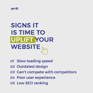 Are all these boxes ticked? If so, this is your sign: time to renew your website and plan your new launching!

#AMFI #web #website #webdesign #websitedesign #ui #ux #uiux